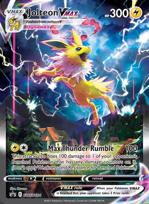 Jolteon VMAX #SWSH184, SWSH Black Star Holo, TCGdex reference