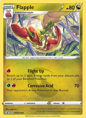 Flapple #SWSH189, SWSH Black Star Holo, TCGdex reference