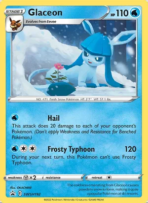 Glaceon #SWSH192, SWSH Black Star Holo, TCGdex reference