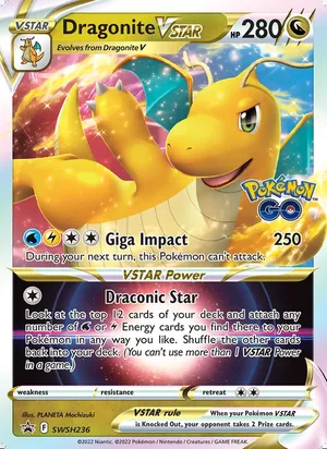 Dragonite VSTAR #SWSH236, SWSH Black Star Holo, TCGdex reference