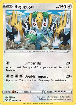 Regigigas #SWSH247, SWSH Black Star Holo, TCGdex reference