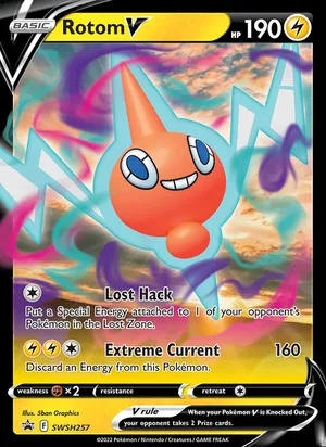 Rotom V #SWSH257, SWSH Black Star Holo, TCGdex reference