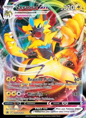 Zeraora VMAX #SWSH264, SWSH Black Star Holo, TCGdex reference