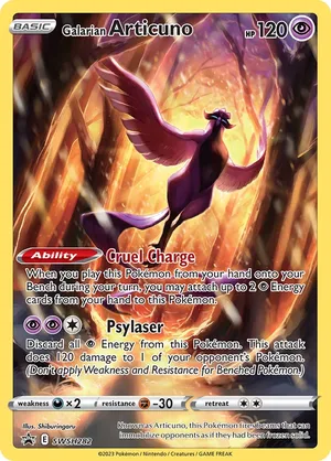 Galarian Articuno #SWSH282, English SWSH Black Star Promos promo, reference image