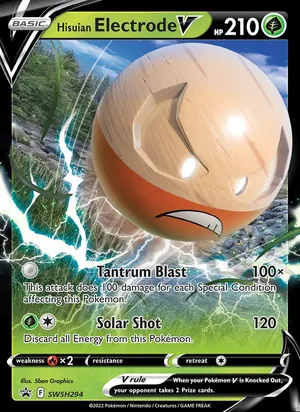 Hisuian Electrode V #SWSH294, SWSH Black Star Holo, TCGdex reference