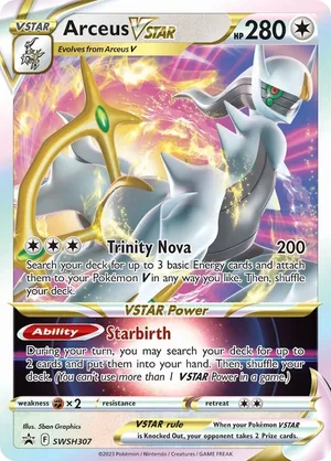 Arceus VSTAR #SWSH307, English SWSH Black Star Promos promo, reference image