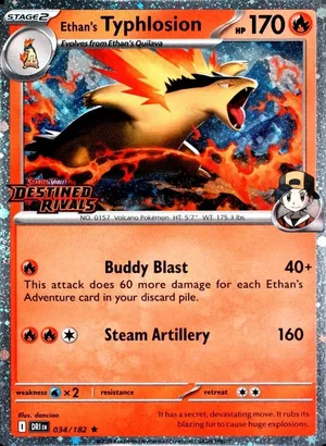 Ethan's Typhlosion 034/182, prerelease, owner-provided image