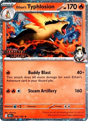 Ethan's Typhlosion 034/182, prerelease, owner-provided image