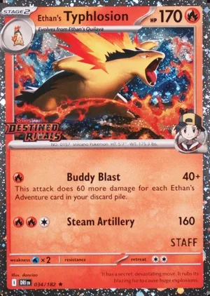 Ethan's Typhlosion 034/182, Staff prerelease, owner-provided image