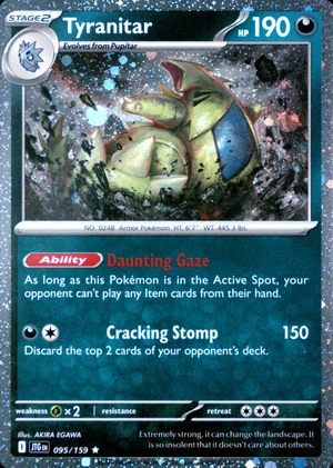 Tyranitar 095/159, Cosmos Holofoil, owner-provided image