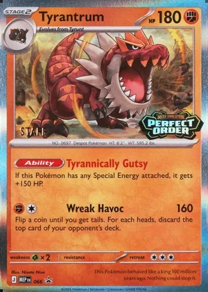 Tyrantrum 066, Staff prerelease, owner-provided image
