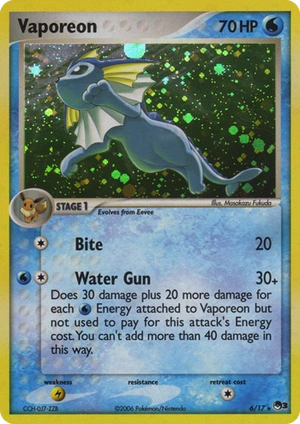 Vaporeon 6, Cosmos Holo, Bulbapedia reference scan