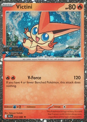 Victini 012/086, "Black Bolt" stamp, owner-provided image