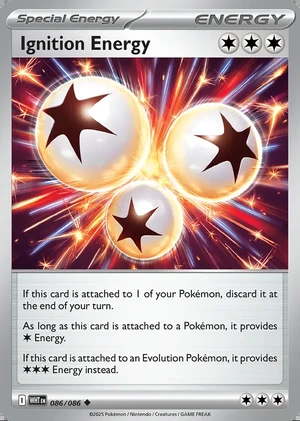 Ignition Energy 086/086, Print with "Play! Pokémon" stamp, card art reference