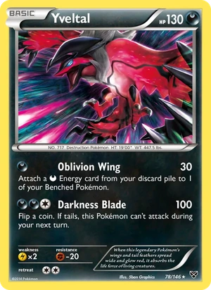 Yveltal 078/146, Cracked Ice Holofoil, card art reference