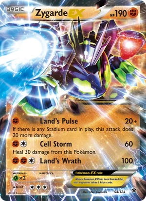 Zygarde-EX 054a/124, Yellow A Alternate art, card art reference