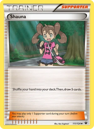 Shauna 111a/124, Yellow A Alternate art, card art reference