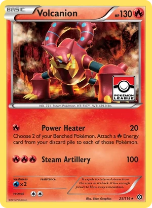 Volcanion 025/114, Cracked Ice Holofoil, card art reference