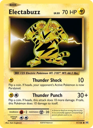 Electabuzz 41/108, Cosmos Holofoil "Toys R Us" stamp, card art reference
