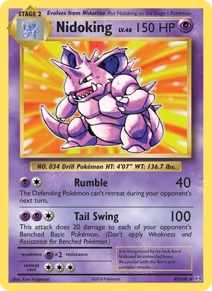 Nidoking 45/108, Non Holo, card art reference