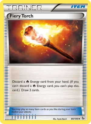 Fiery Torch 089/106, Sheen Holofoil, card art reference