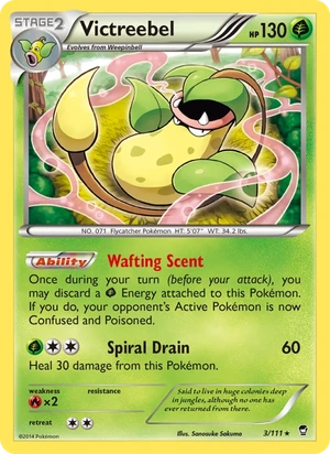 Victreebel 003/111, Non Holo, card art reference