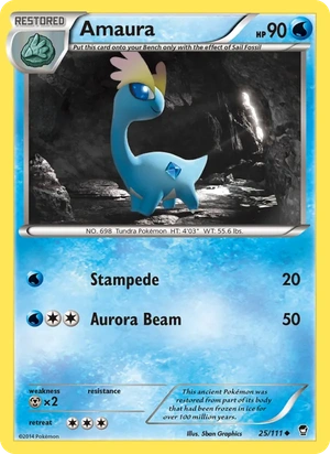 Amaura 025/111, Cosmos Holofoil, card art reference