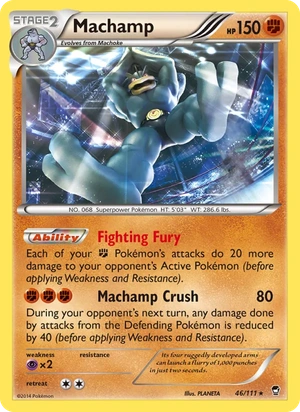 Machamp 046/111, Non Holo, card art reference