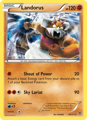 Landorus 058/111, Non Holo, card art reference