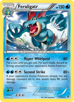 Feraligatr 017/119, Cosmos Holofoil, card art reference