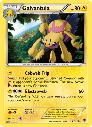 Galvantula 027/119, Cracked Ice Holofoil, card art reference