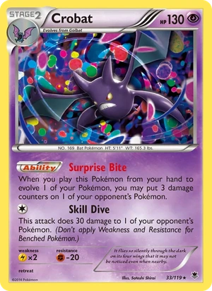 Crobat 033/119, Cosmos Holofoil, card art reference