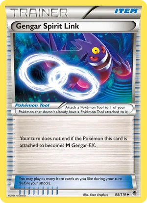 Gengar Spirit Link 095/119, Sheen Holofoil, card art reference