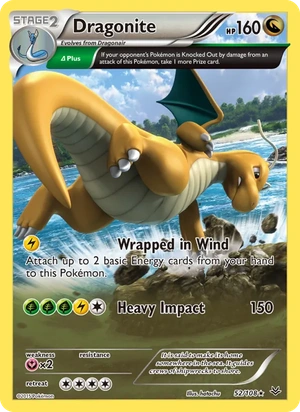 Dragonite 052/108, Cosmos Holofoil, card art reference