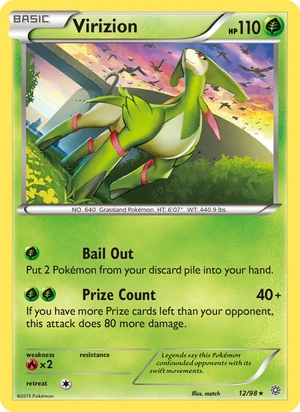 Virizion 012/95, Non Holo, card art reference