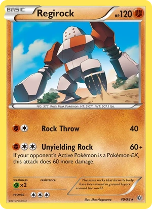 Regirock 040/95, Cracked Ice Holofoil, card art reference