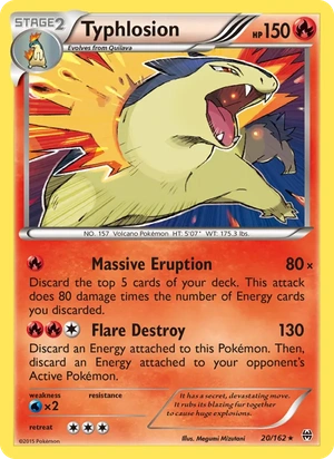 Typhlosion 020/162, Cosmos Holofoil, card art reference