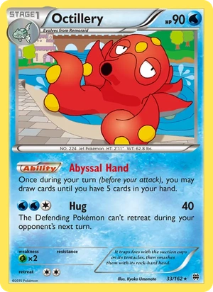 Octillery 033/162, Non Holo, card art reference