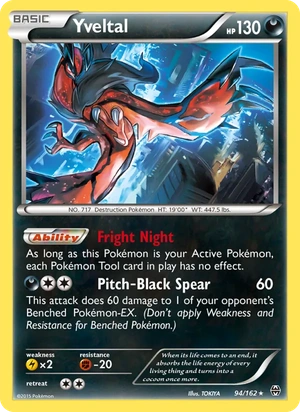Yveltal 094/162, Cosmos Holofoil, card art reference