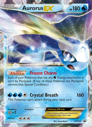 Aurorus EX #XY102, XY Black Star Holo, TCGdex reference