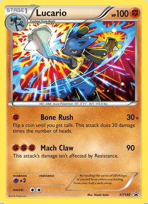 Lucario #XY140, XY Black Star Holo, TCGdex reference