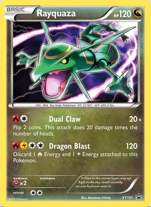 Rayquaza #XY141, XY Black Star Holo, TCGdex reference