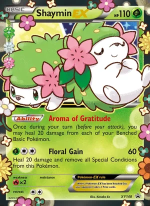 Shaymin EX #XY148, XY Black Star Holo, TCGdex reference