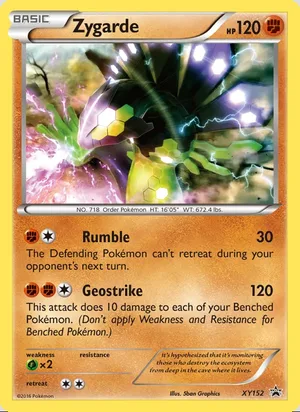 Zygarde #XY152, XY Black Star Holo, TCGdex reference