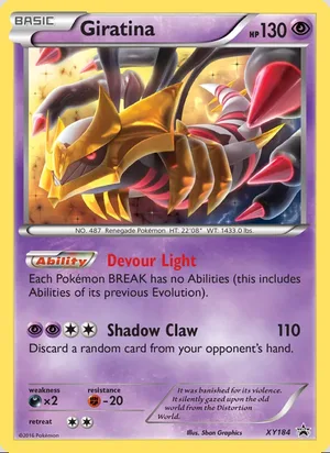 Giratina #XY184, XY Black Star Holo, TCGdex reference