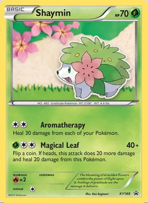 Shaymin #XY188, XY Black Star Holo, TCGdex reference