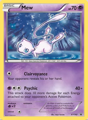 Mew #XY192, XY Black Star Holo, TCGdex reference