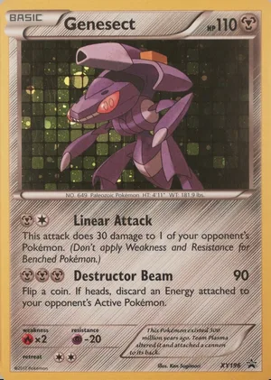Genesect XY196, XY Black Star Promos English Holo, image provided by the catalog owner