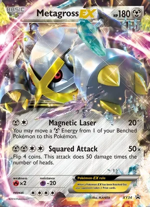 Metagross EX #XY34, XY Black Star Holo, TCGdex reference