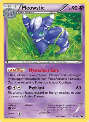 Meowstic #XY48, XY Black Star Holo, TCGdex reference